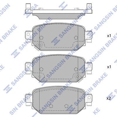SP4178 HIQ Комплект тормозных колодок, дисковый тормоз (фото 1)