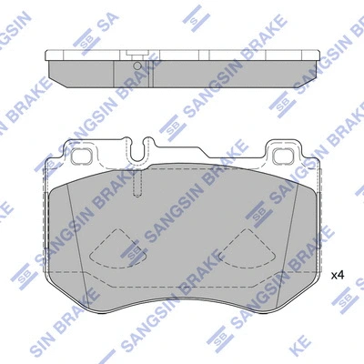 SP4192 HIQ Комплект тормозных колодок, дисковый тормоз (фото 1)