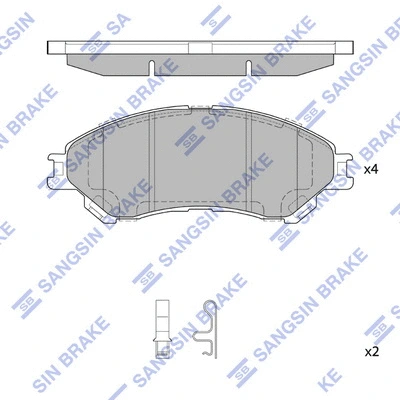 SP4212 HIQ Комплект тормозных колодок, дисковый тормоз (фото 1)