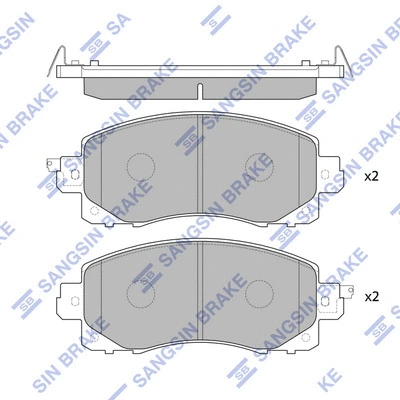 SP4221 HIQ Комплект тормозных колодок, дисковый тормоз (фото 1)