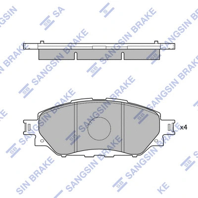 SP4243 HIQ Комплект тормозных колодок, дисковый тормоз (фото 1)