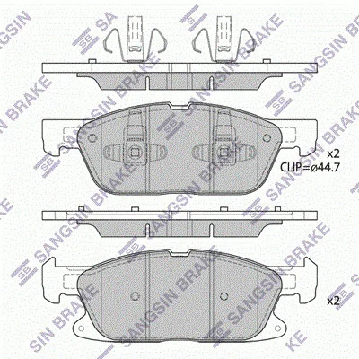 SP4251 HIQ Комплект тормозных колодок, дисковый тормоз (фото 1)