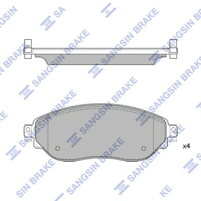 SP4262 HIQ Комплект тормозных колодок, дисковый тормоз (фото 1)