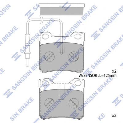 SP4267A HIQ Комплект тормозных колодок, дисковый тормоз (фото 1)