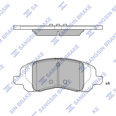 SP4276 HIQ Комплект тормозных колодок, дисковый тормоз (фото 1)