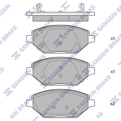 SP4278 HIQ Комплект тормозных колодок, дисковый тормоз (фото 1)