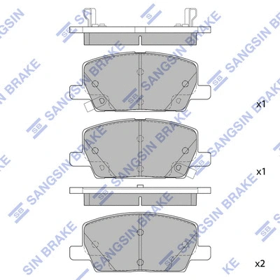 SP4285 HIQ Комплект тормозных колодок, дисковый тормоз (фото 1)