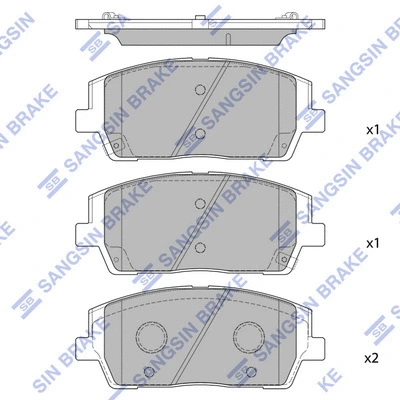 SP4327 HIQ Комплект тормозных колодок, дисковый тормоз (фото 1)