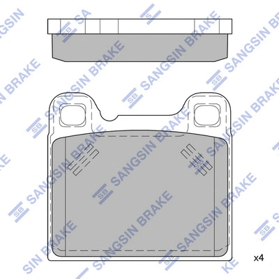 SP4398 HIQ Комплект тормозных колодок, дисковый тормоз (фото 1)