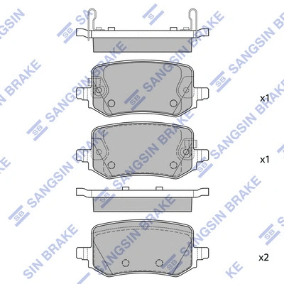 SP4411 HIQ Комплект тормозных колодок, дисковый тормоз (фото 1)