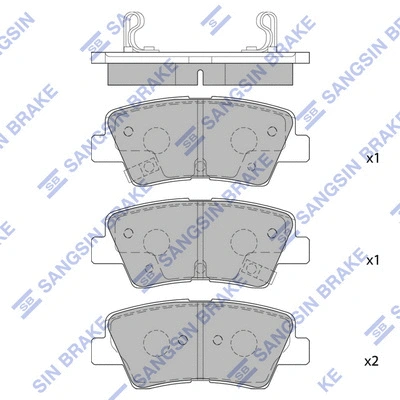 SP4459 HIQ Комплект тормозных колодок, дисковый тормоз (фото 1)