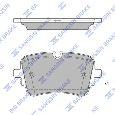 SP4475 HIQ Комплект тормозных колодок, дисковый тормоз (фото 1)