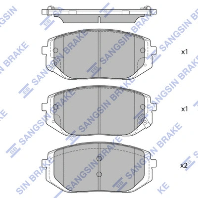 SP4479 HIQ Комплект тормозных колодок, дисковый тормоз (фото 1)