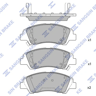 SP4492 HIQ Комплект тормозных колодок, дисковый тормоз (фото 1)