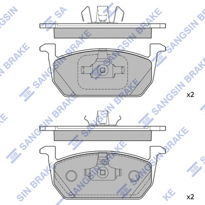 SP4496 HIQ Комплект тормозных колодок, дисковый тормоз (фото 1)