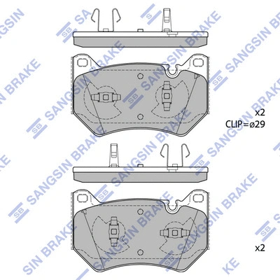 SP4518 HIQ Комплект тормозных колодок, дисковый тормоз (фото 1)