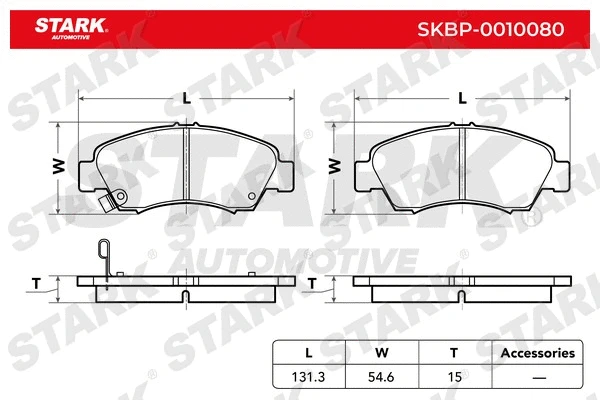 SKBP-0010080 Stark Комплект тормозных колодок, дисковый тормоз (фото 2)