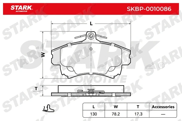 SKBP-0010086 Stark Комплект тормозных колодок, дисковый тормоз (фото 2)