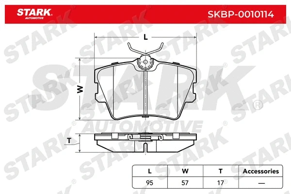 SKBP-0010114 Stark Комплект тормозных колодок, дисковый тормоз (фото 2)