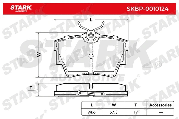 SKBP-0010124 Stark Комплект тормозных колодок, дисковый тормоз (фото 2)