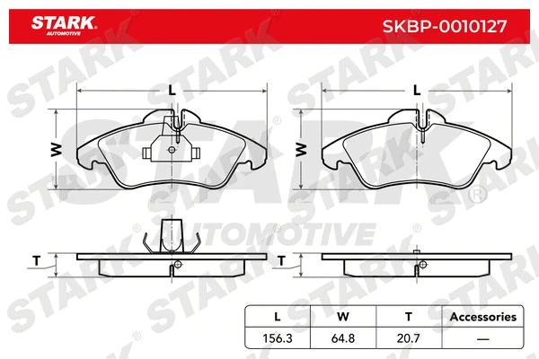 SKBP-0010127 Stark Комплект тормозных колодок, дисковый тормоз (фото 2)