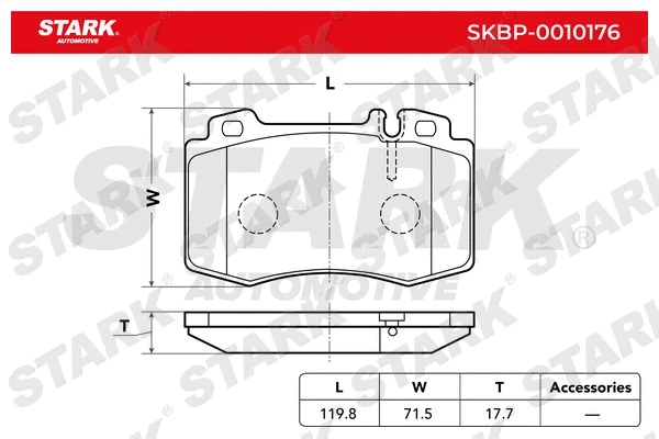 SKBP-0010176 Stark Комплект тормозных колодок, дисковый тормоз (фото 2)