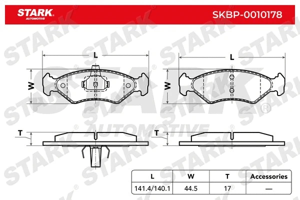SKBP-0010178 Stark Комплект тормозных колодок, дисковый тормоз (фото 1)