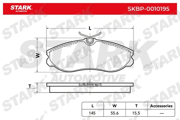 SKBP-0010195 Stark Комплект тормозных колодок, дисковый тормоз (фото 1)