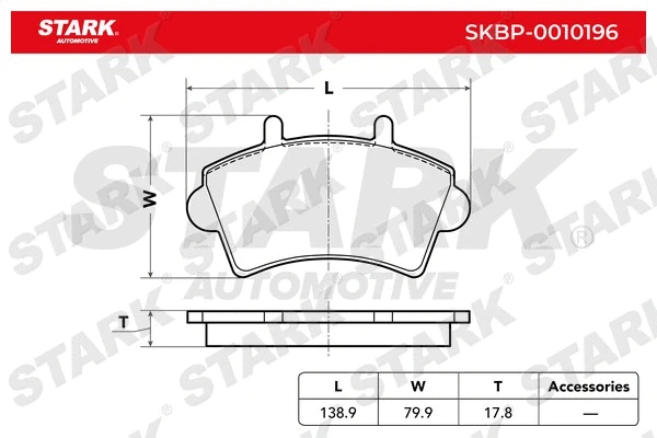 SKBP-0010196 Stark Комплект тормозных колодок, дисковый тормоз (фото 2)