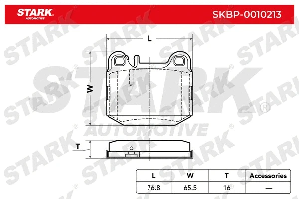 SKBP-0010213 Stark Комплект тормозных колодок, дисковый тормоз (фото 2)