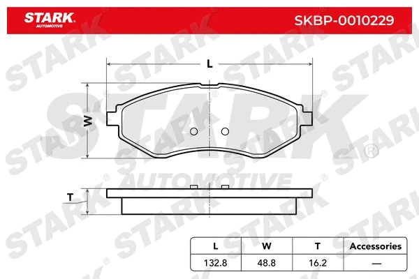 SKBP-0010229 Stark Комплект тормозных колодок, дисковый тормоз (фото 2)