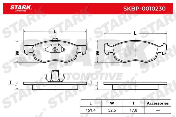 SKBP-0010230 Stark Комплект тормозных колодок, дисковый тормоз (фото 5)