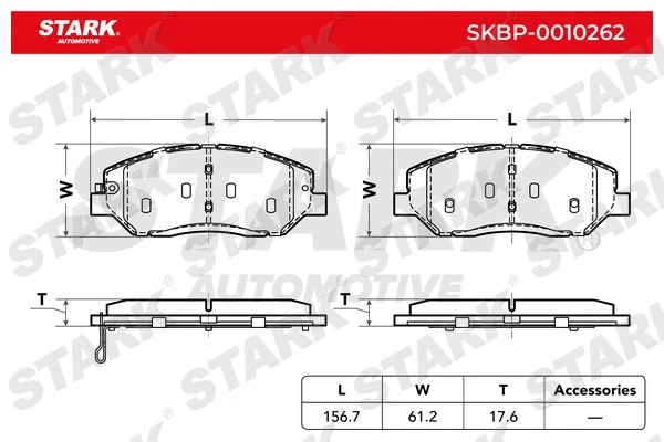 SKBP-0010262 Stark Комплект тормозных колодок, дисковый тормоз (фото 2)