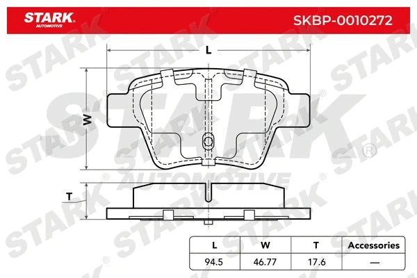 SKBP-0010272 Stark Комплект тормозных колодок, дисковый тормоз (фото 2)
