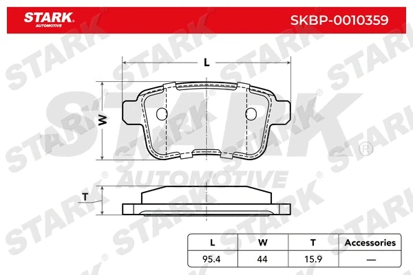 SKBP-0010359 Stark Комплект тормозных колодок, дисковый тормоз (фото 2)