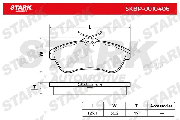 SKBP-0010406 Stark Комплект тормозных колодок, дисковый тормоз (фото 2)