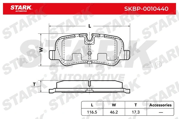 SKBP-0010440 Stark Комплект тормозных колодок, дисковый тормоз (фото 2)