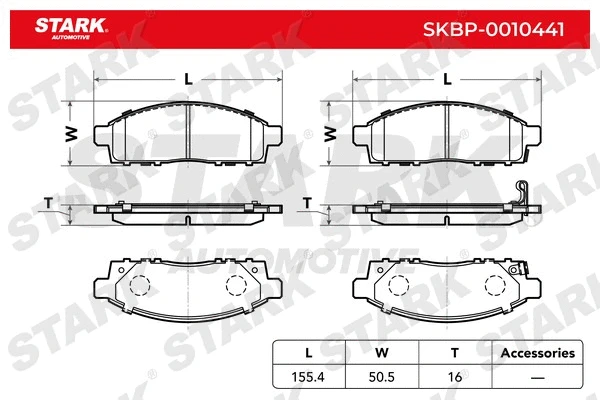 SKBP-0010441 Stark Комплект тормозных колодок, дисковый тормоз (фото 2)