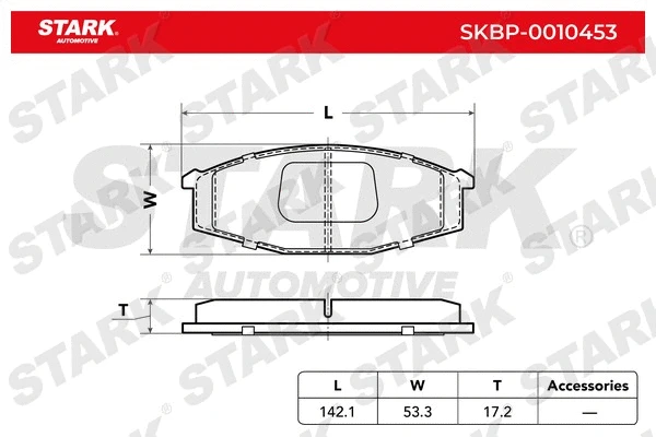 SKBP-0010453 Stark Комплект тормозных колодок, дисковый тормоз (фото 1)
