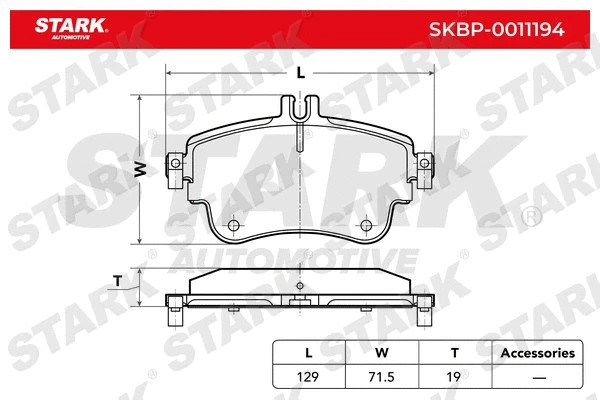 SKBP-0011194 Stark Комплект тормозных колодок, дисковый тормоз (фото 2)