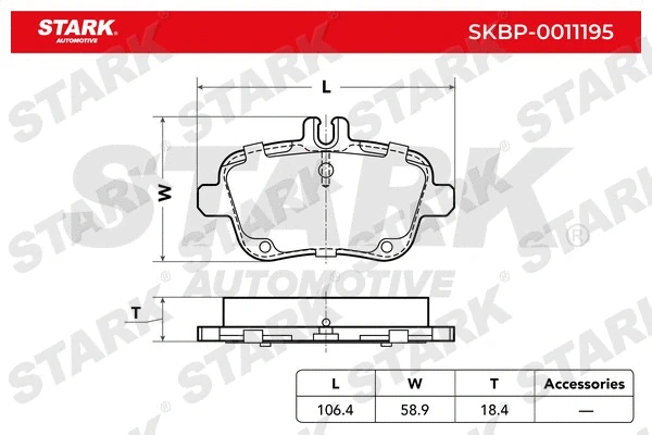 SKBP-0011195 Stark Комплект тормозных колодок, дисковый тормоз (фото 1)