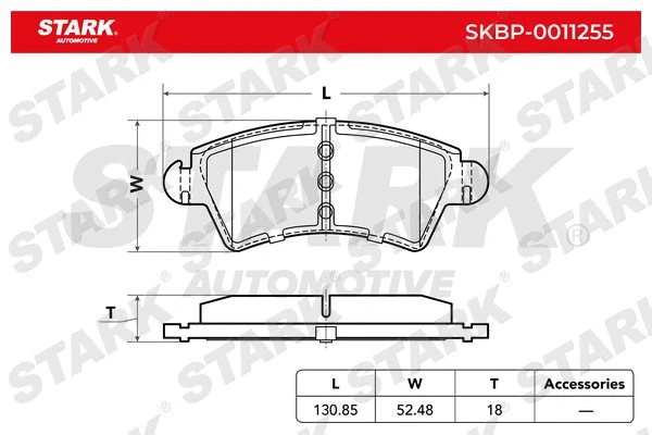 SKBP-0011255 Stark Комплект тормозных колодок, дисковый тормоз (фото 1)