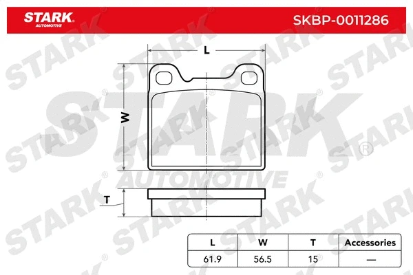 SKBP-0011286 Stark Комплект тормозных колодок, дисковый тормоз (фото 1)