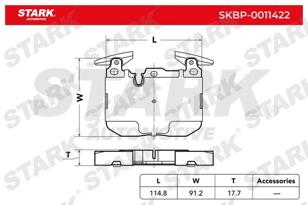 SKBP-0011422 Stark Комплект тормозных колодок, дисковый тормоз (фото 3)