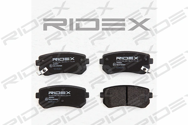 402B0041 RIDEX Комплект тормозных колодок, дисковый тормоз (фото 3)