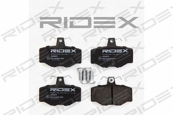 402B0075 RIDEX Комплект тормозных колодок, дисковый тормоз (фото 2)