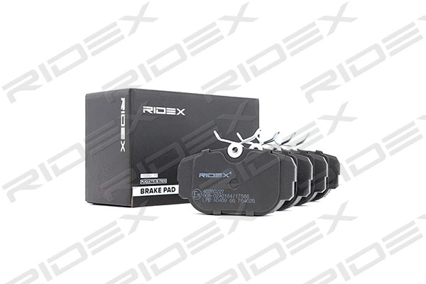 402B0227 RIDEX Комплект тормозных колодок, дисковый тормоз (фото 1)