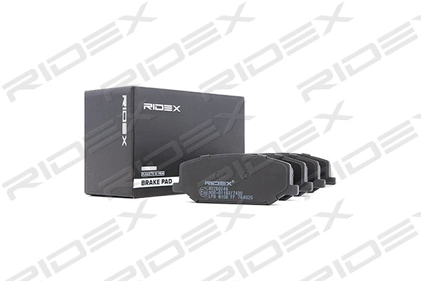 402B0248 RIDEX Комплект тормозных колодок, дисковый тормоз (фото 2)