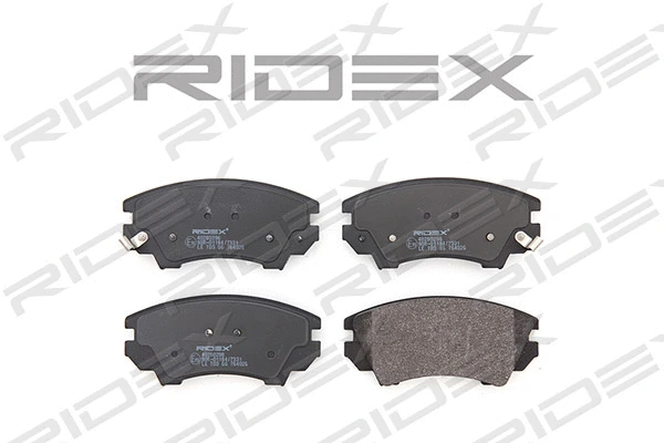 402B0296 RIDEX Комплект тормозных колодок, дисковый тормоз (фото 1)