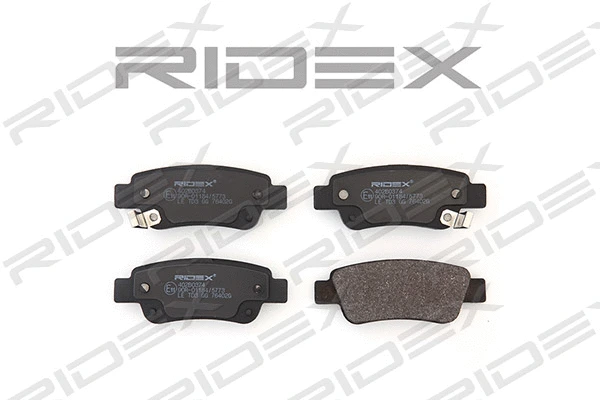 402B0374 RIDEX Комплект тормозных колодок, дисковый тормоз (фото 2)